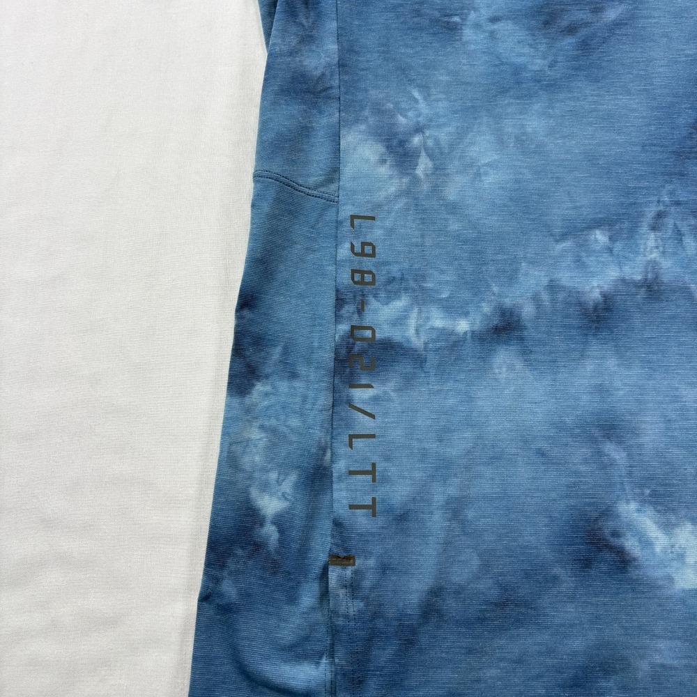 Lululemon Shirt Mens Medium Blue Always Agile Diamond Dye Athletic Stretch - Picture 3 of 9